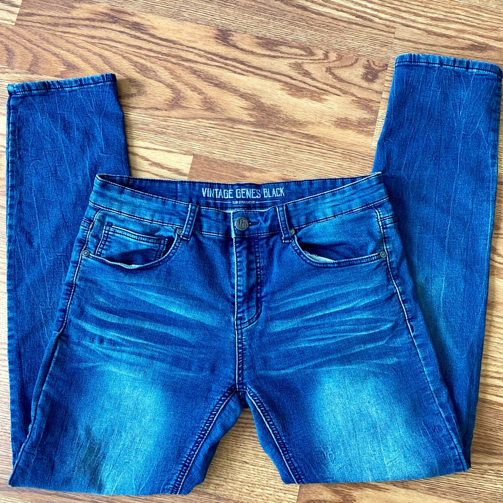 Men's “Genes Black” Blue Jeans